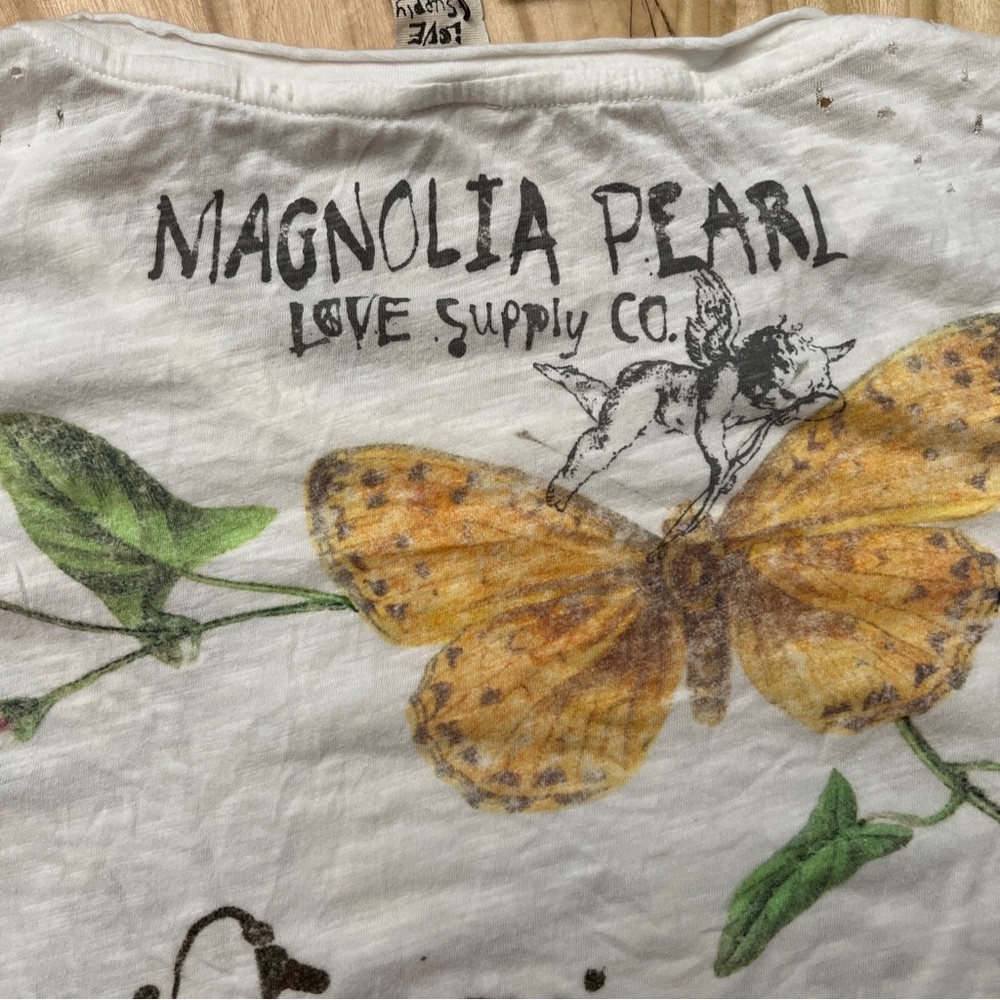 NWT MAGNOLIA PEARL Profound Responsibility Butterfly T Tee Shirt NEVER Worn OS - Picture 7 of 13
